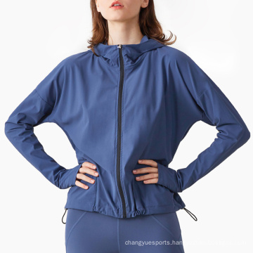 Lightweight Zipper Active Wear Jacket Female Gym Windbreaker Sports Jacket For Women